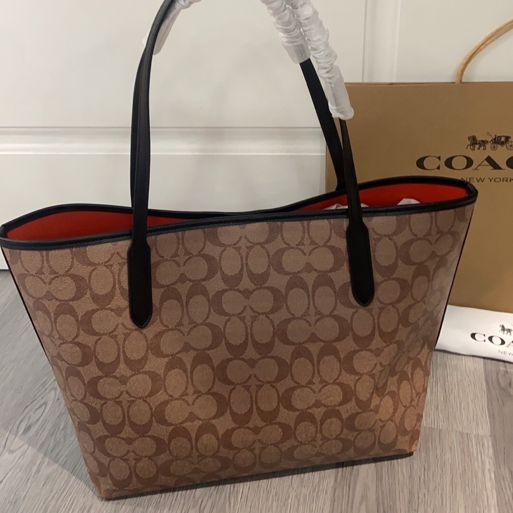 Coach Halloween Skeleton Horse City Tote - Picture 4 of 7